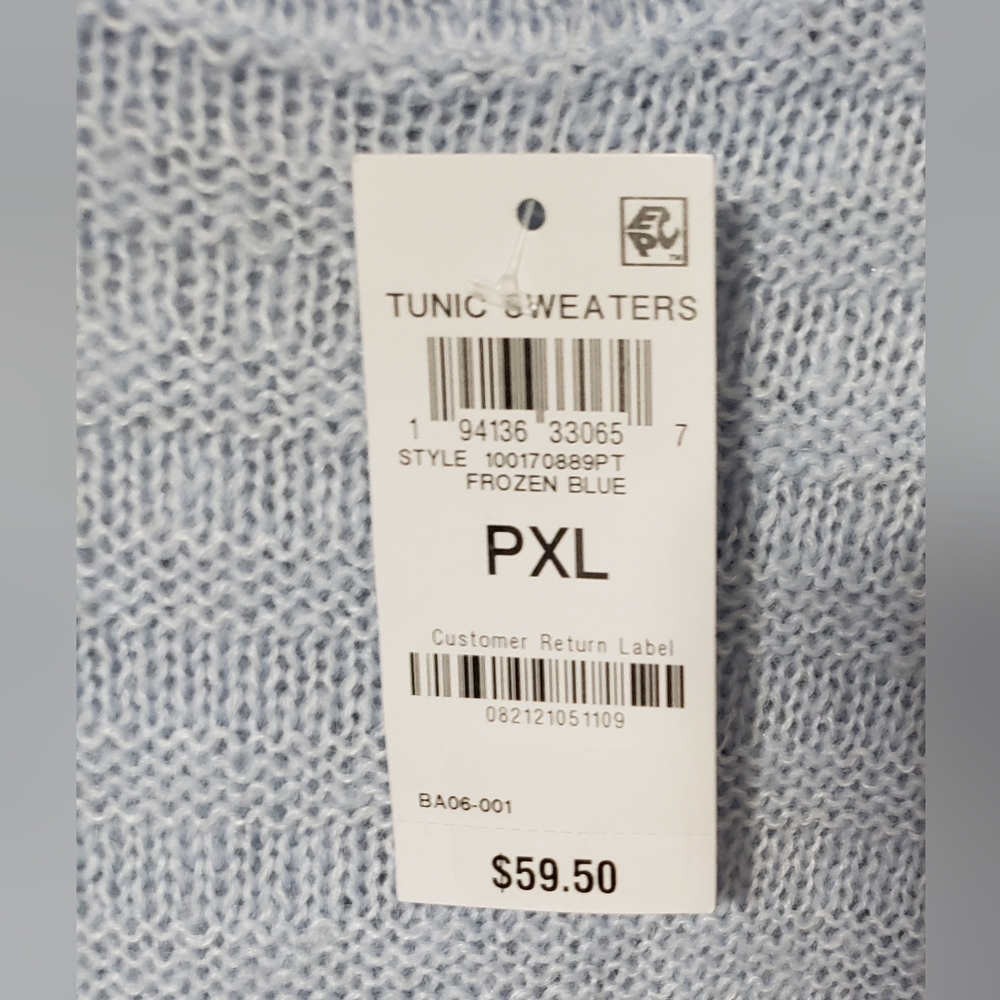 Nwt Style & Co Womens Sweater  in Frozen Blue,  Petite XL - Picture 4 of 5